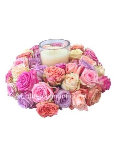 Centrotavola con candela